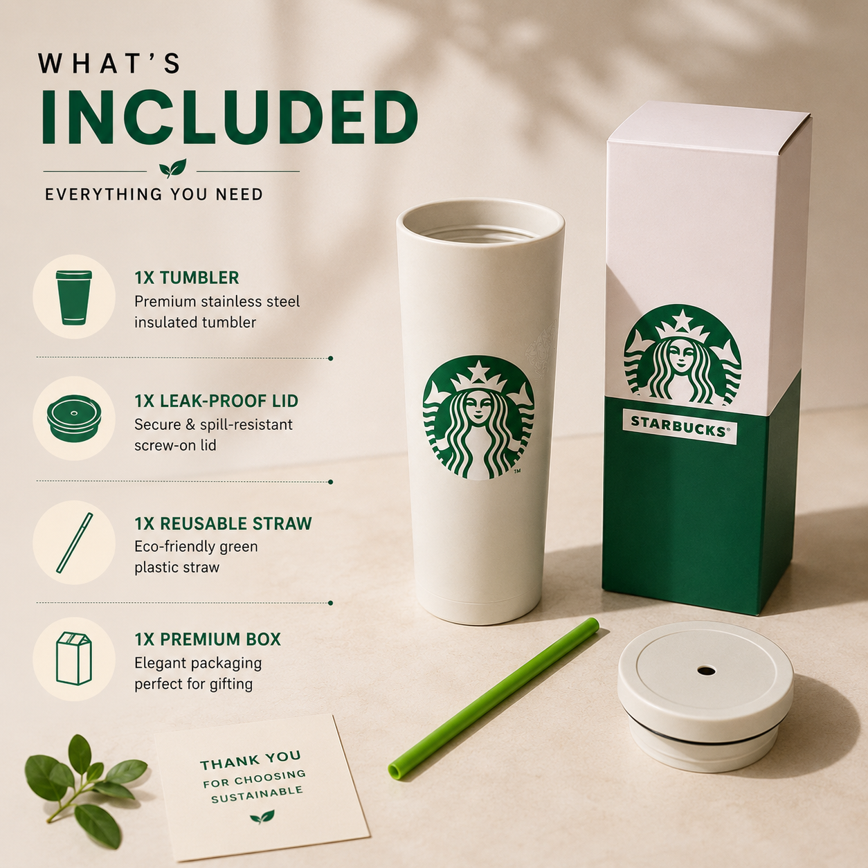 🚗 GoSip™ Leak-Proof Travel Tumbler with Reusable Straw