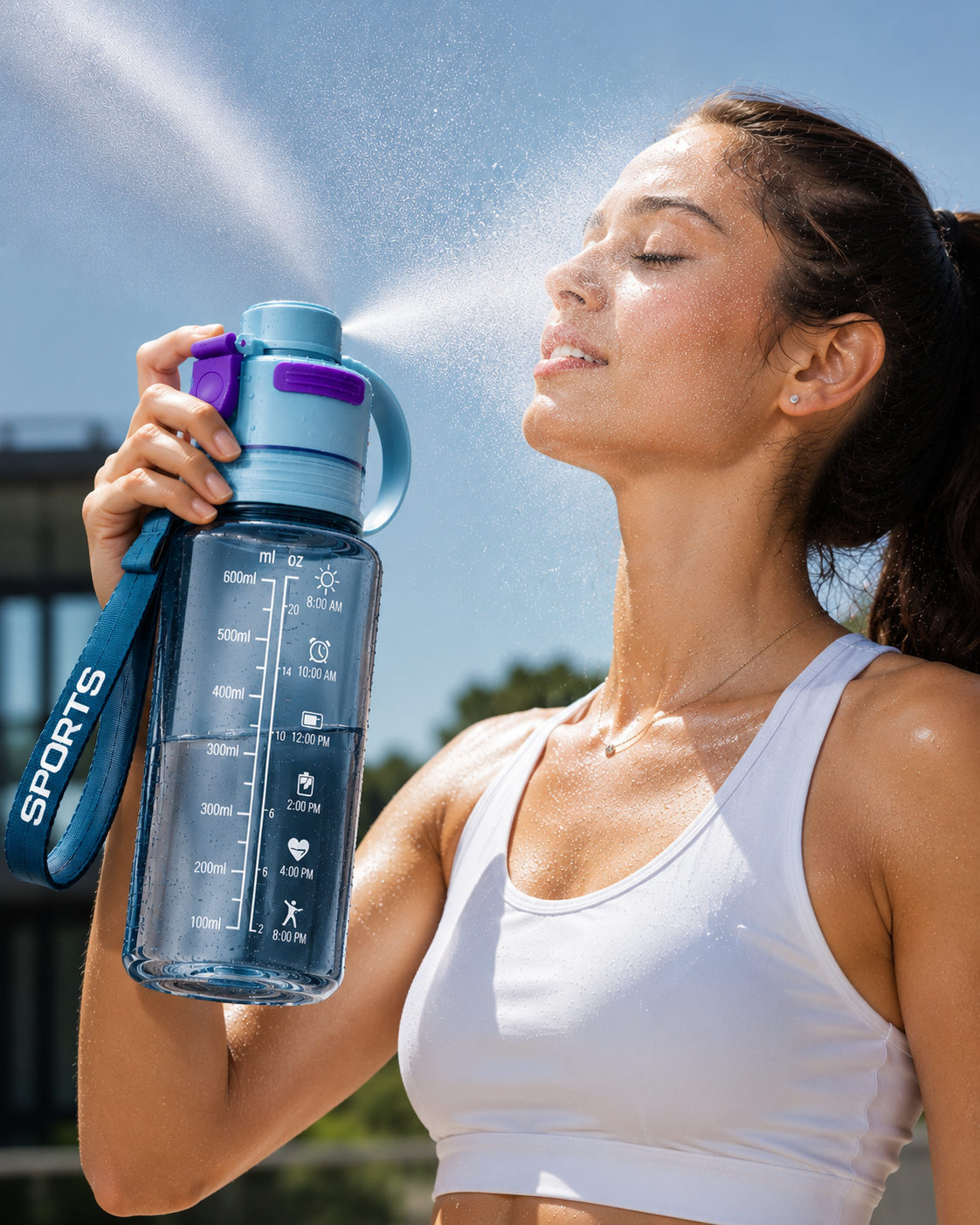 AquaMist™ 2-in-1 Cooling Spray Water Bottle | Hydration & Instant Refreshment