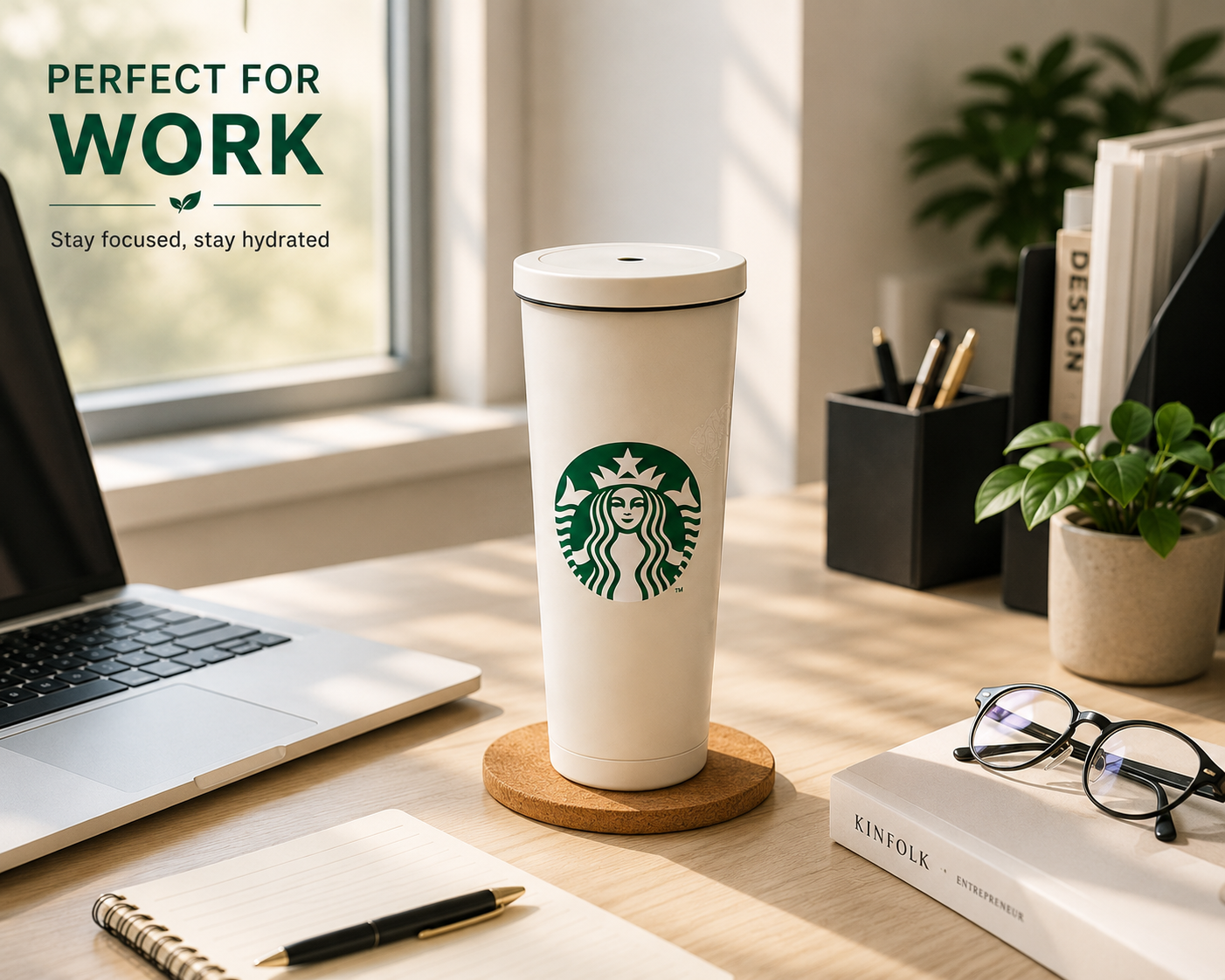 🚗 GoSip™ Leak-Proof Travel Tumbler with Reusable Straw