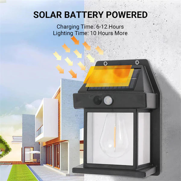 SolarGlow™ Solar Motion Sensor Wall Light — IP65 Waterproof, Auto On/Off, No Wiring Required