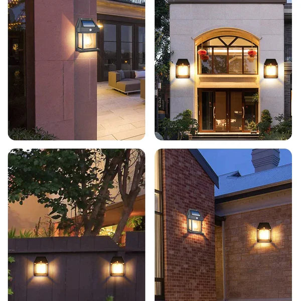 SolarGlow™ Solar Motion Sensor Wall Light — IP65 Waterproof, Auto On/Off, No Wiring Required