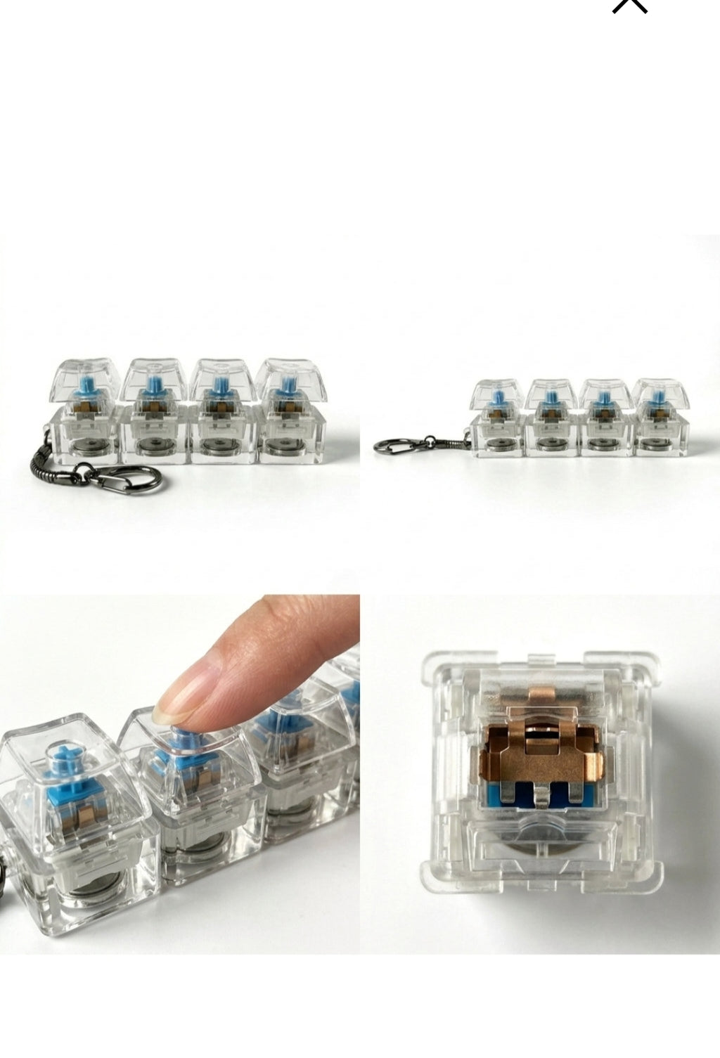 LED Mechanical Fidget Keychain – Mini Clicky Stress Relief Toy