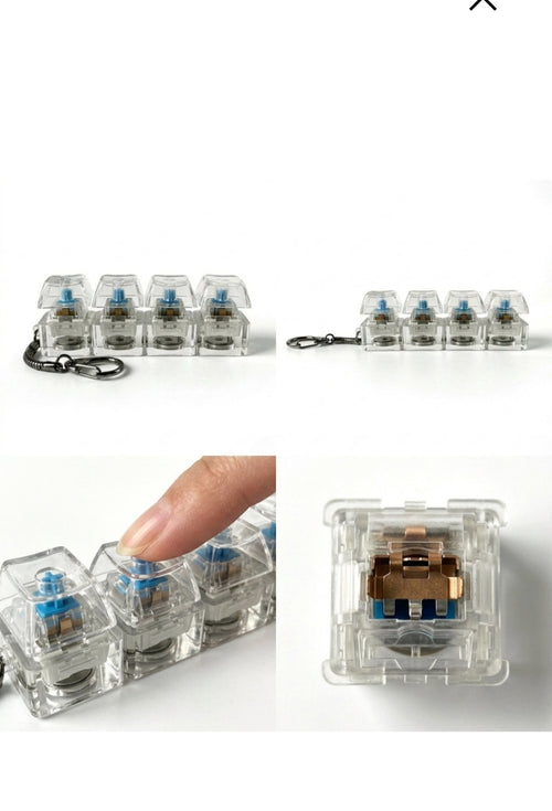 LED Mechanical Fidget Keychain – Mini Clicky Stress Relief Toy
