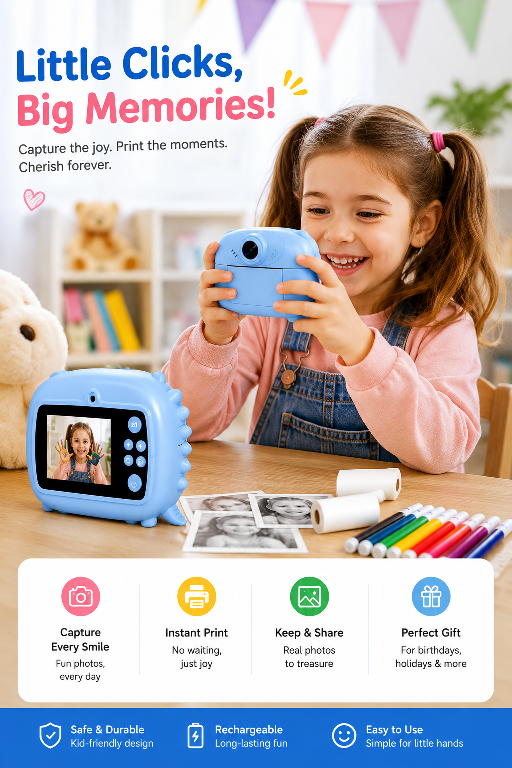 SnapPrint Kids Instant Print Camera