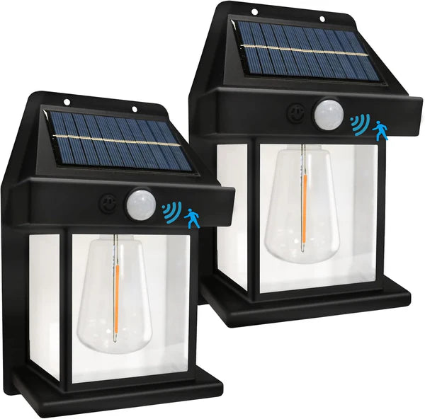 SolarGlow™ Solar Motion Sensor Wall Light — IP65 Waterproof, Auto On/Off, No Wiring Required