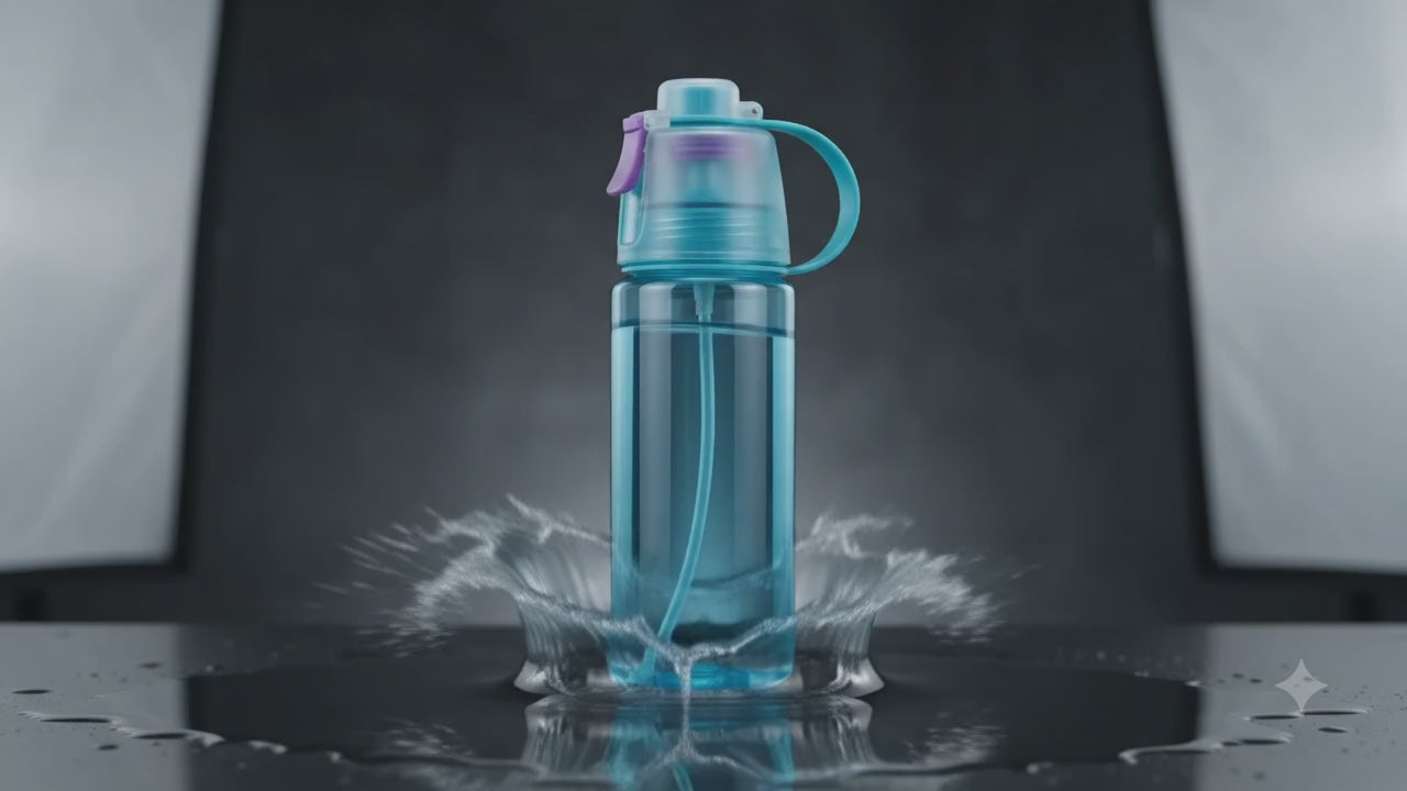 AquaMist™ 2-in-1 Cooling Spray Water Bottle | Hydration & Instant Refreshment