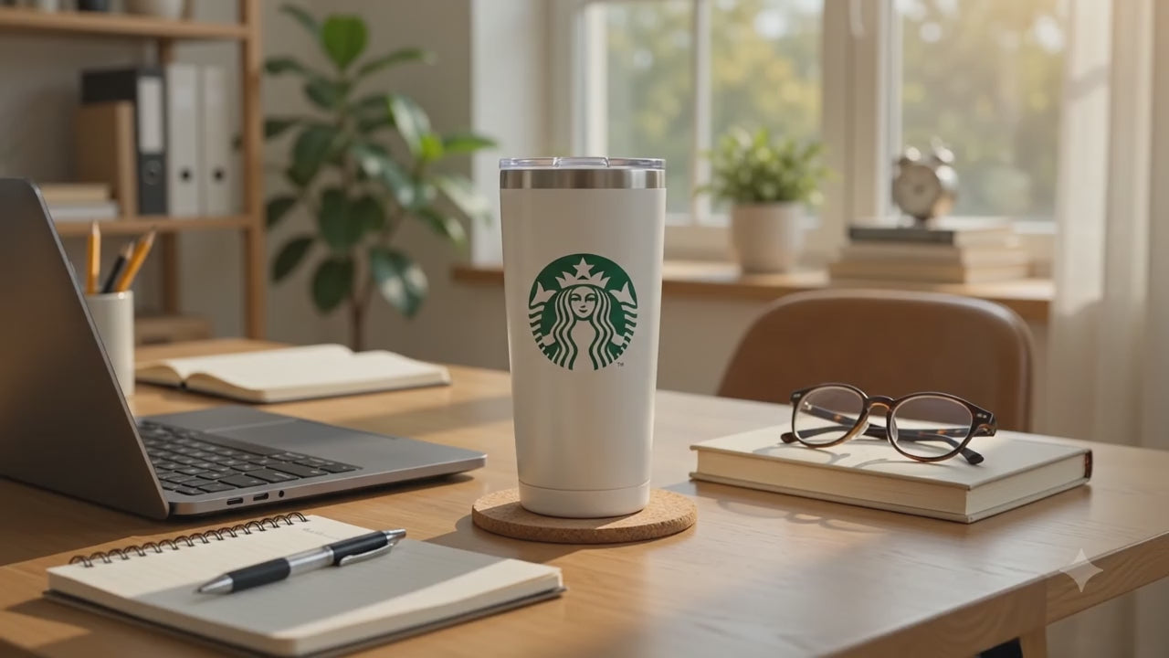 🚗 GoSip™ Leak-Proof Travel Tumbler with Reusable Straw