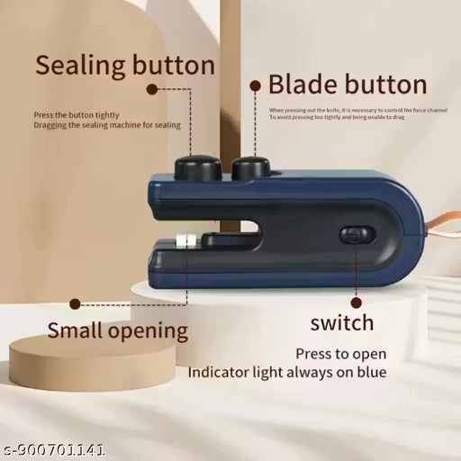 SealMate™ 2-in-1 Mini Bag Sealer & Cutter — USB-C Rechargeable with Magnetic Base